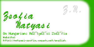 zsofia matyasi business card